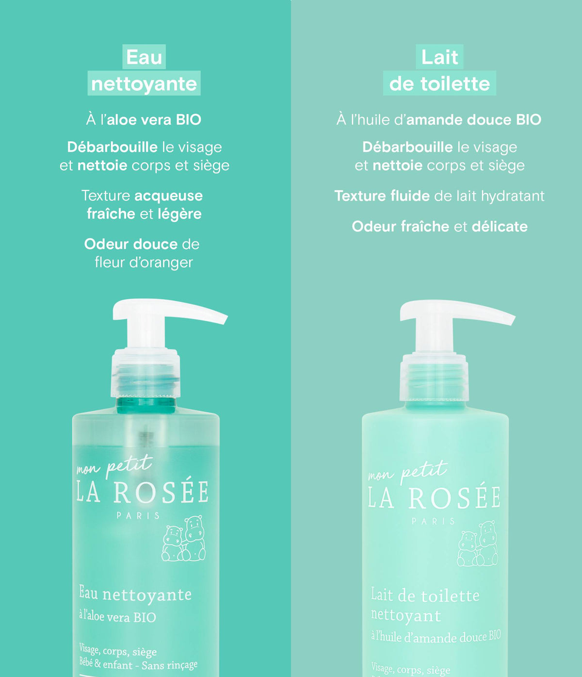 Lait de toilette nettoyant bébé