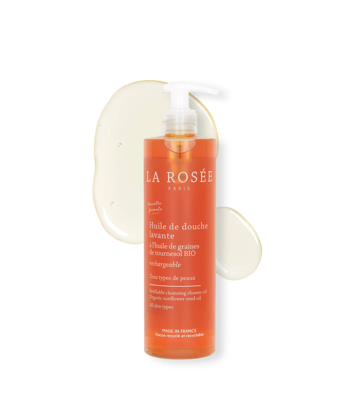 Huile de douche lavante rechargeable