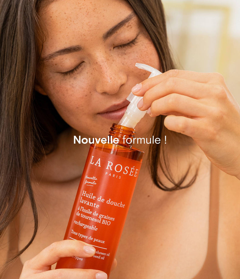 Huile de douche lavante rechargeable