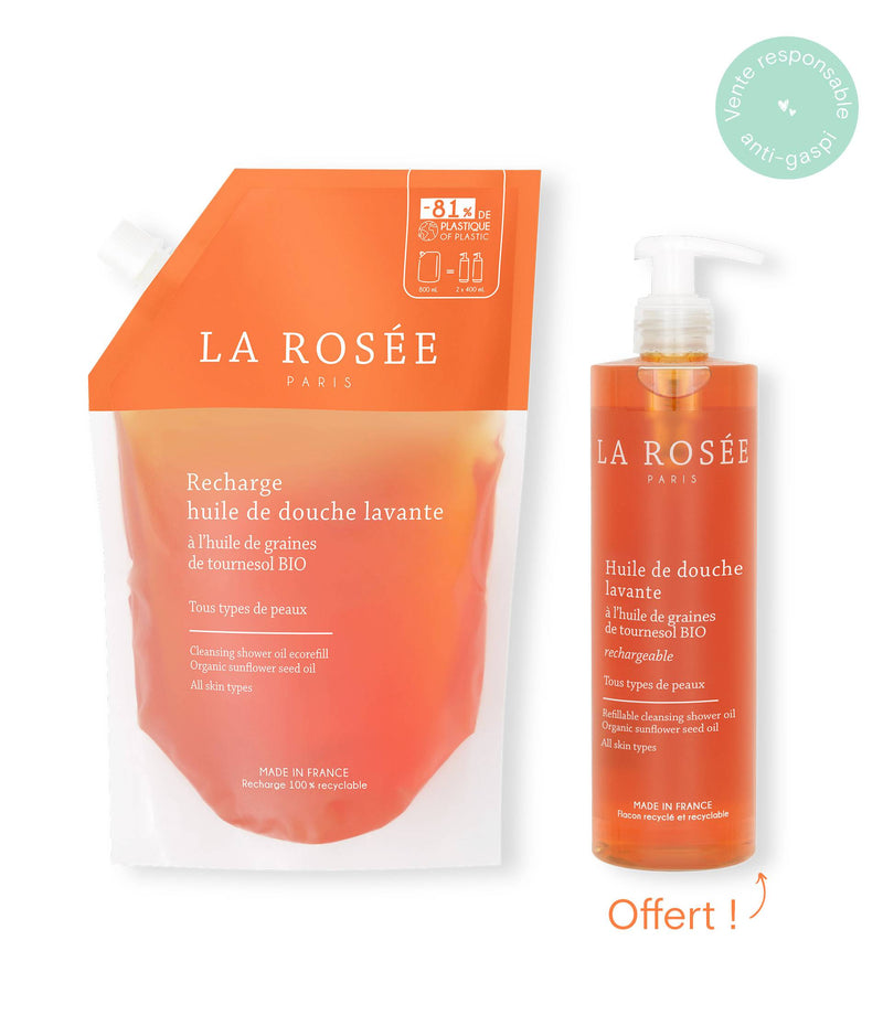 Duo Huile de douche & sa recharge - Vente responsable
