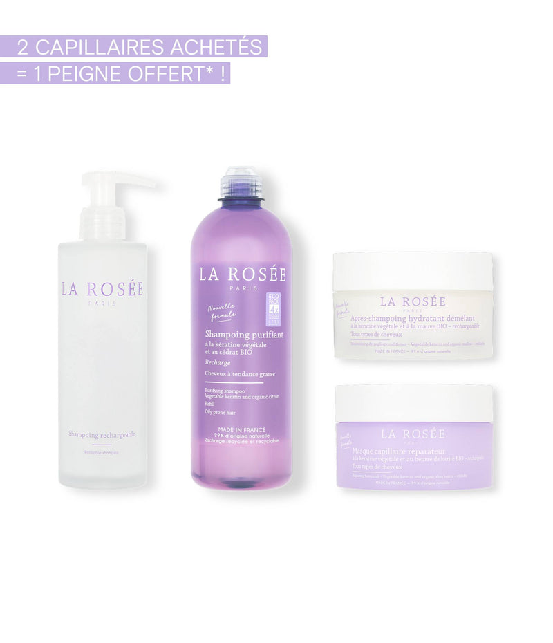 Routine cheveux à tendance grasse