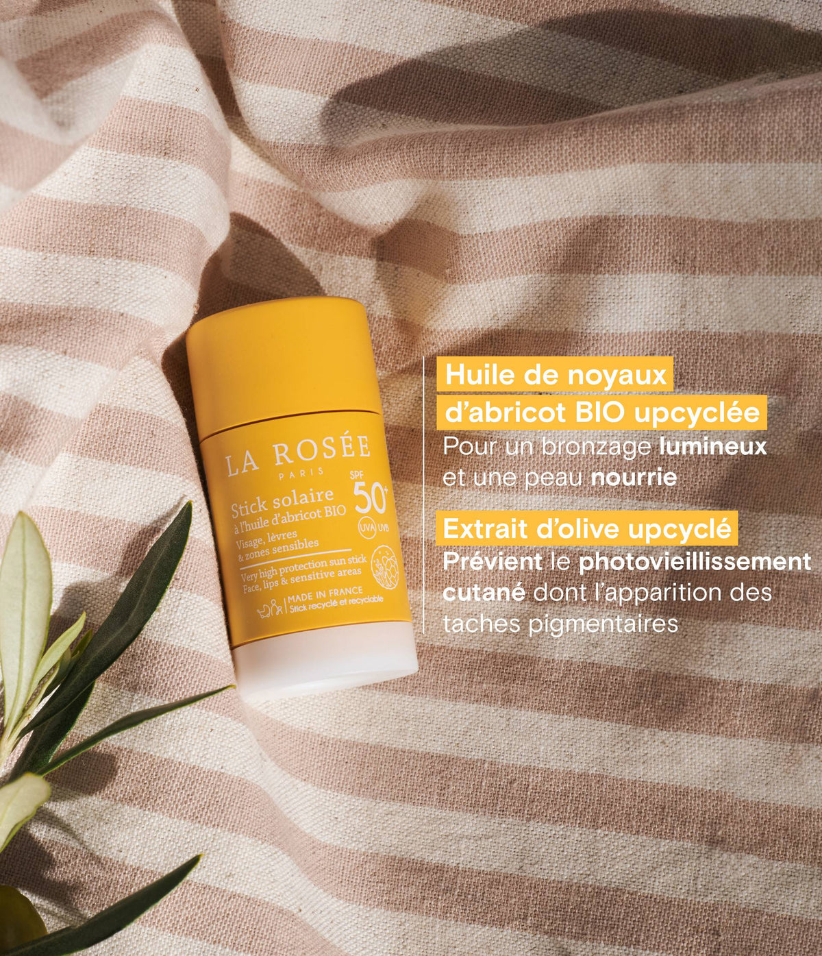 Stick solaire SPF 50+ visage et zones sensibles